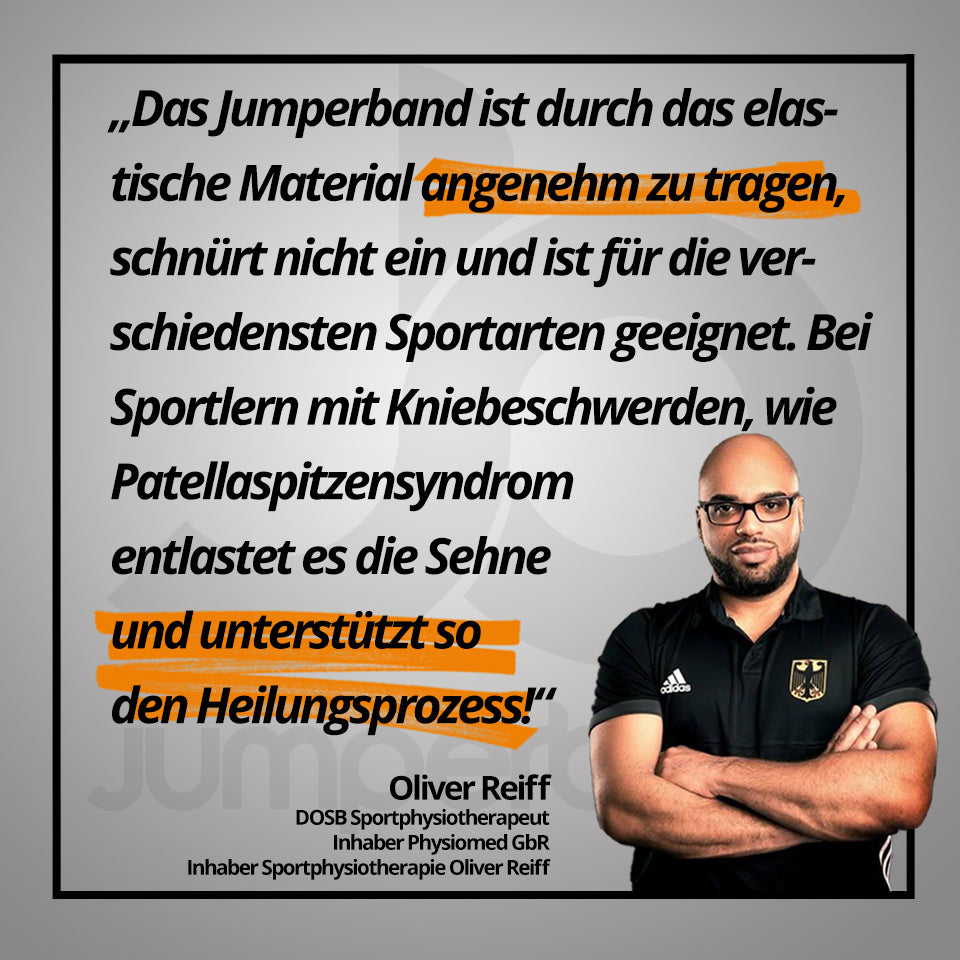 Sportphysiotherapeut empfiehlt Jumperband